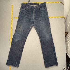 OrSlow Selvedge Denim Jeans Mens Blue Straight Button Fly Made Japan Fits 32x30